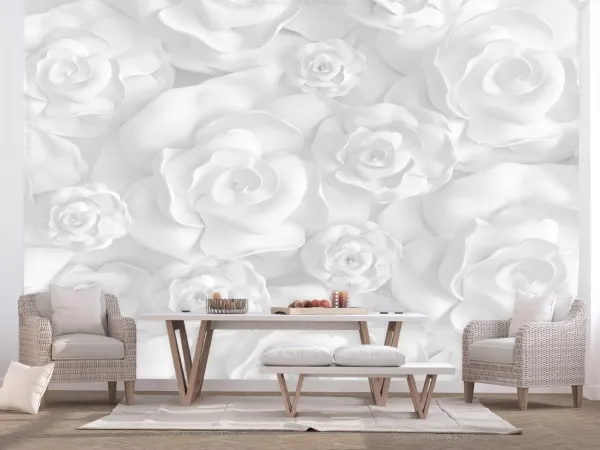 Tapeta 3D White roses