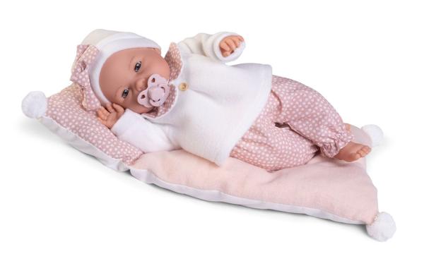 Antonio Juan 14363 BIMBA - žmurkajúca bábika bábätko so zvukmi a mäkkým látkovým telom - 37 cm