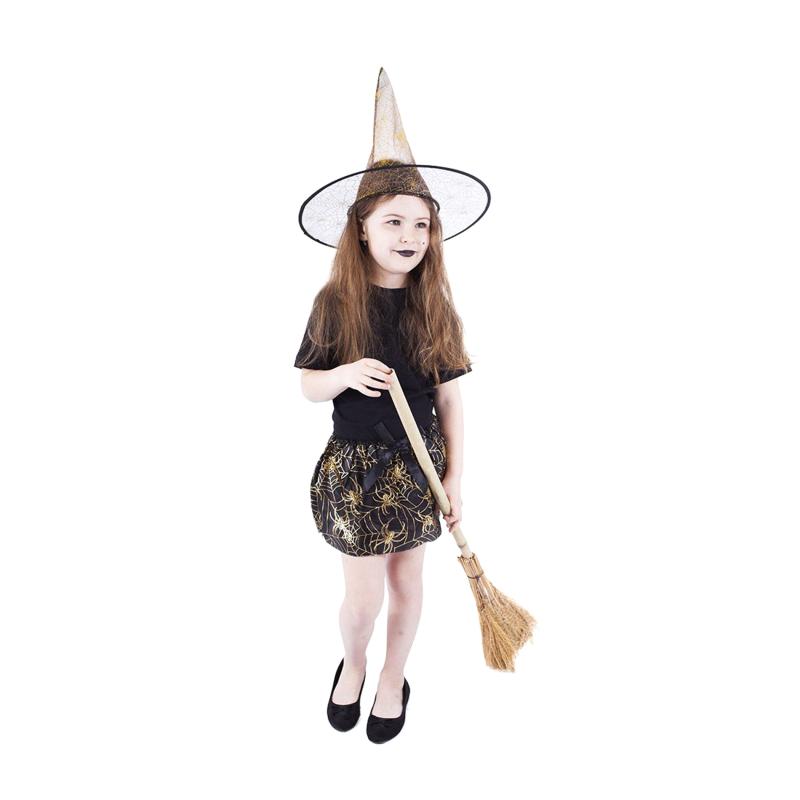 Detský kostým čarodejnice tutu sukne s klobúkom