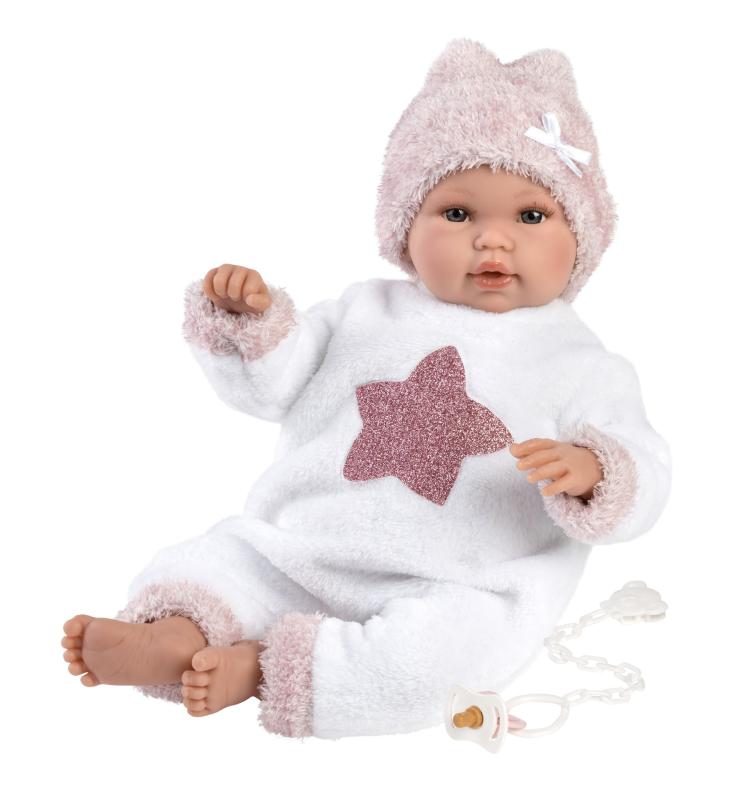 Llorens 63648 NEW BORN - realistická bábika bábätko so zvukmi a mäkkým látkovým telom - 36 cm