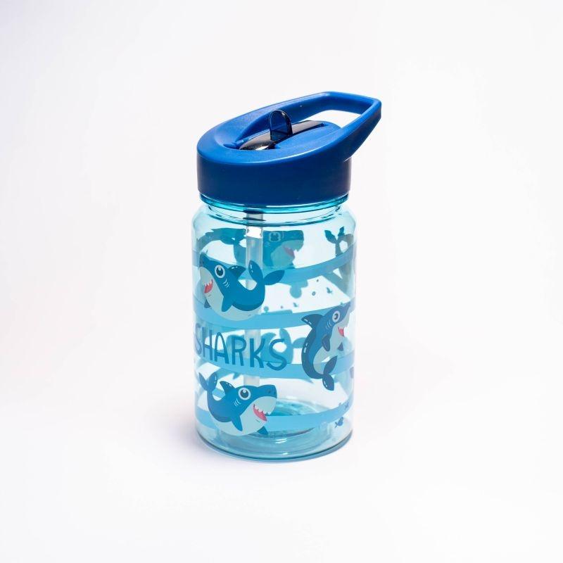 Water Revolution -  Water Revolution Detská Tritánová fľaša na pitie Žraloky  Tritan, 450 ml
