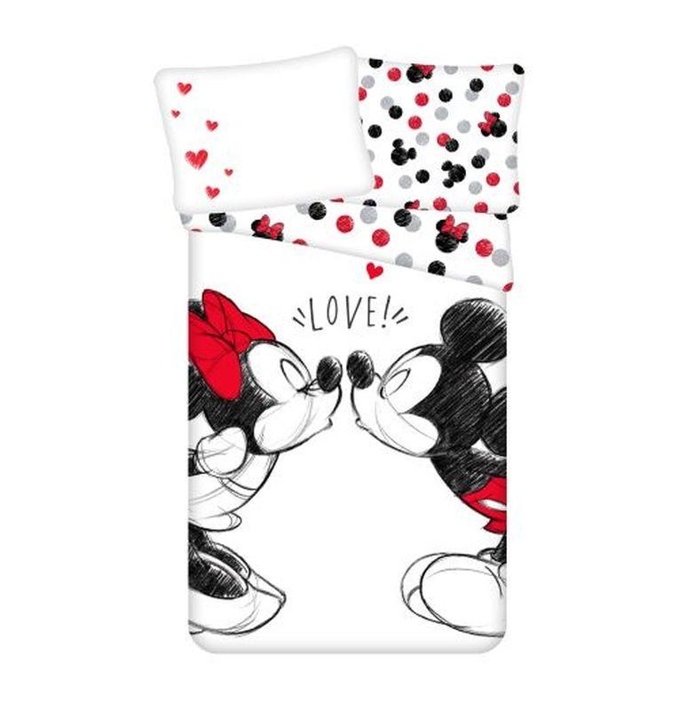JERRY FABRICS Obliečky Mickey a Minnie Love 04 Bavlna, 140/200, 70/90 cm