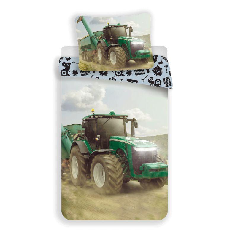 JERRY FABRICS -  JERRY FABRICS Obliečky Traktor green  Bavlna, 140/200, 70/90 cm