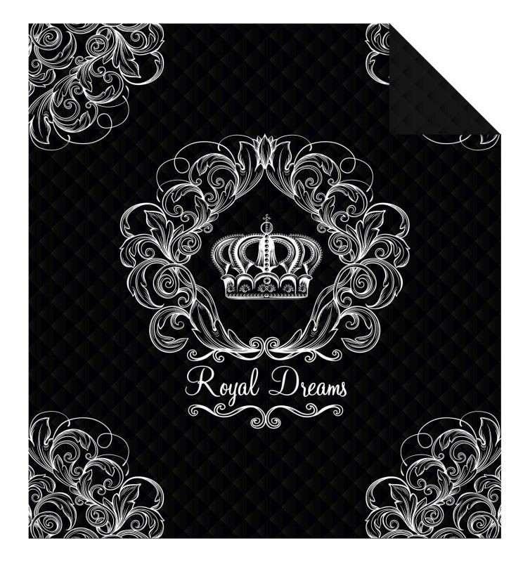 DETEXPOL Prehoz na posteľ Royal Dreams black  Polyester, 170/210 cm