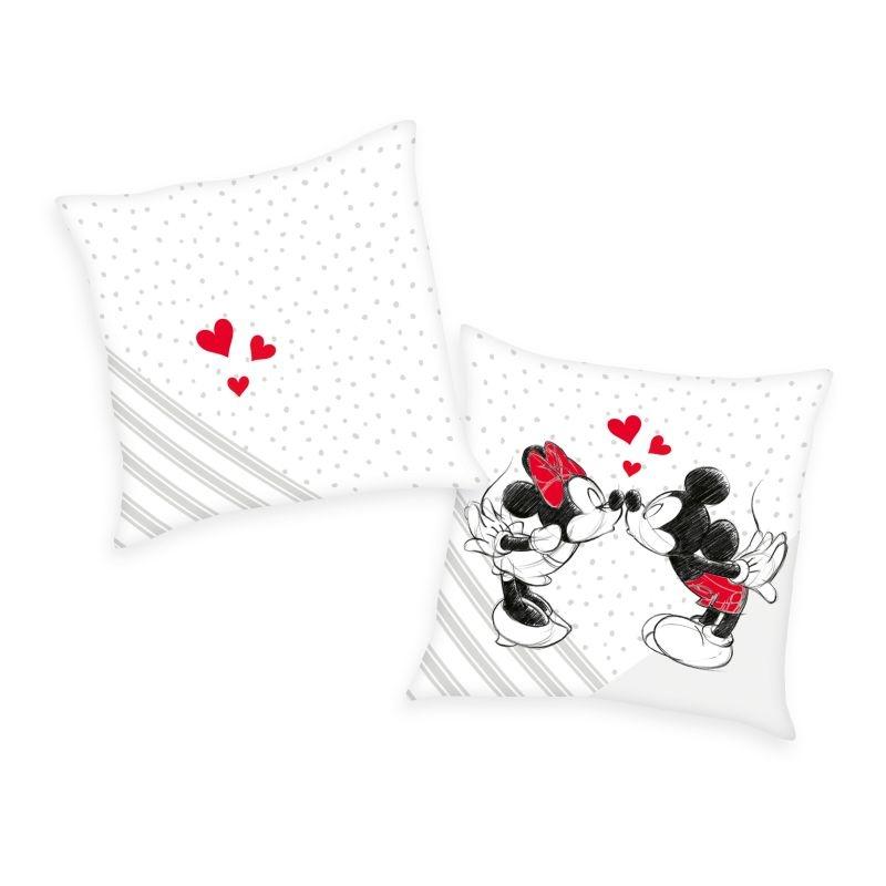 HERDING -  HERDING Vankúšik Mickey a Minnie láska velúr  Polyester - Velur, 40/40 cm