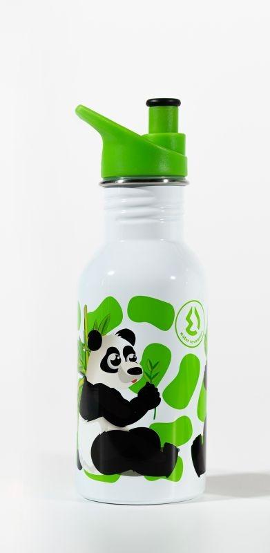 Water Revolution -  Water Revolution Detská nerezová fľaša na pitie Panda  Potravinářská nerezová ocel 18/8, 500 ml