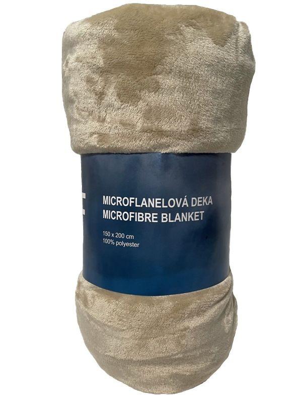 JERRY FABRICS -  JERRY FABRICS Deka microflanel super soft Béžová  Polyester, 150/200 cm