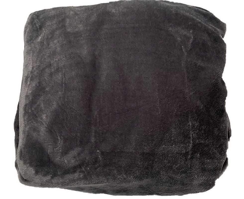 JERRY FABRICS -  JERRY FABRICS Plachta mikroplyš tmavo sivá  Polyester, 90/200 cm