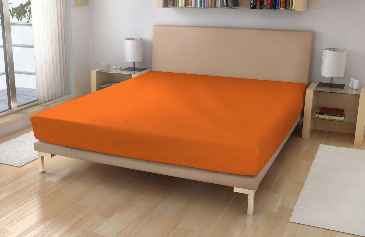 Polášek -  Polášek Jersey plachta Sytě oranžová Bavlna 150g/m2, 60/120 cm