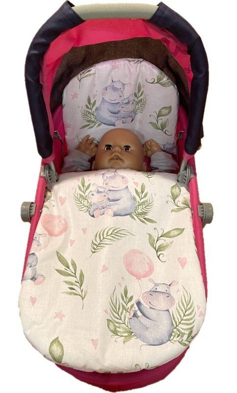 SDS -  SDS Perinky do kočíka pre bábiky Hrošíky baby Bavlna, výplň: Polyester, 1x 27x40 cm / 25x20 cm