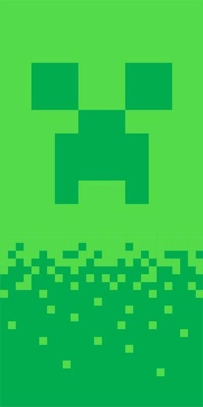 JERRY FABRICS Osuška Minecraft Digital Creeper  Bavlna - Froté, 70/140 cm