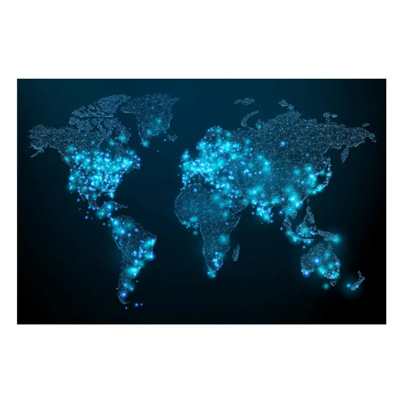 Magnetické obrazy Mapa sveta prepojeného sveta