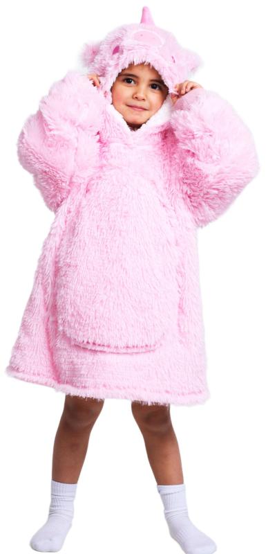Cozy Noxxiez CH305 Jednorožec - hrejivá televízna mikinová deka s kapucňou pre deti 3 - 6 rokov