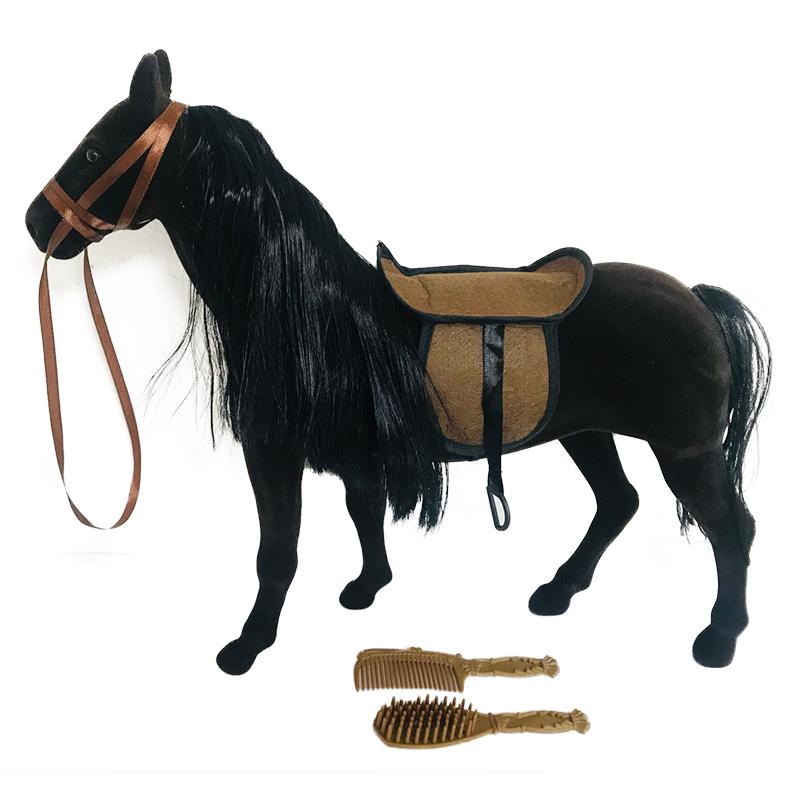 Kôň flíska tmavo hnedý obrovský s príslušenstvom