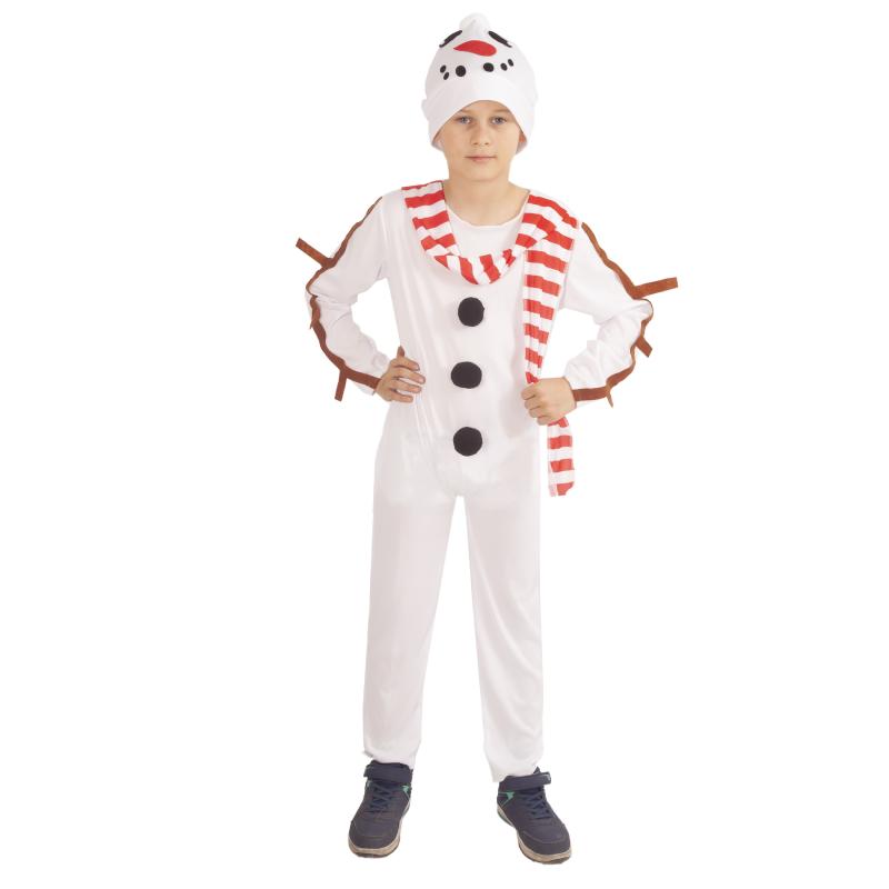 Detský kostým snehuliak s čiapkou a šálom (M) e-obal