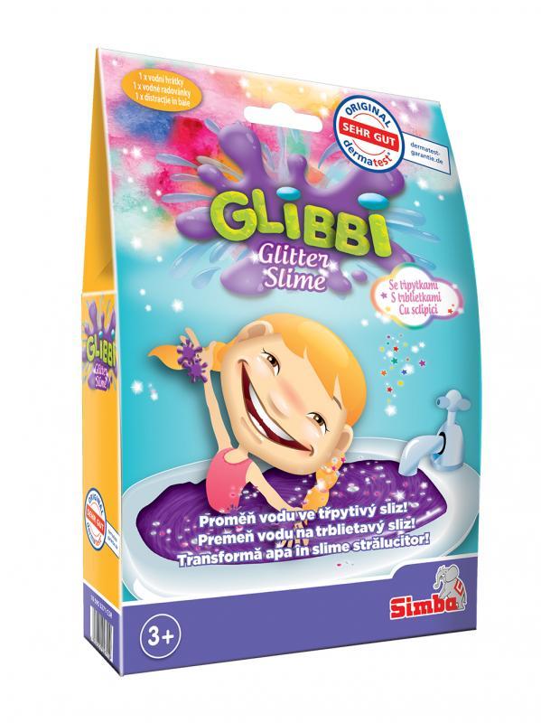 Sliz Glibbi Glitter Slime fialový trblietavý