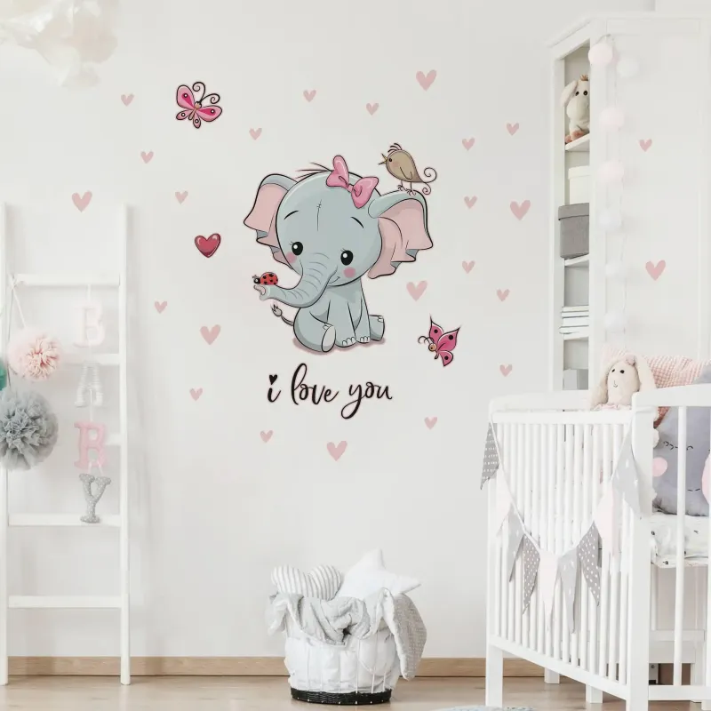 Samolepka na stenu Slon milujem ťa