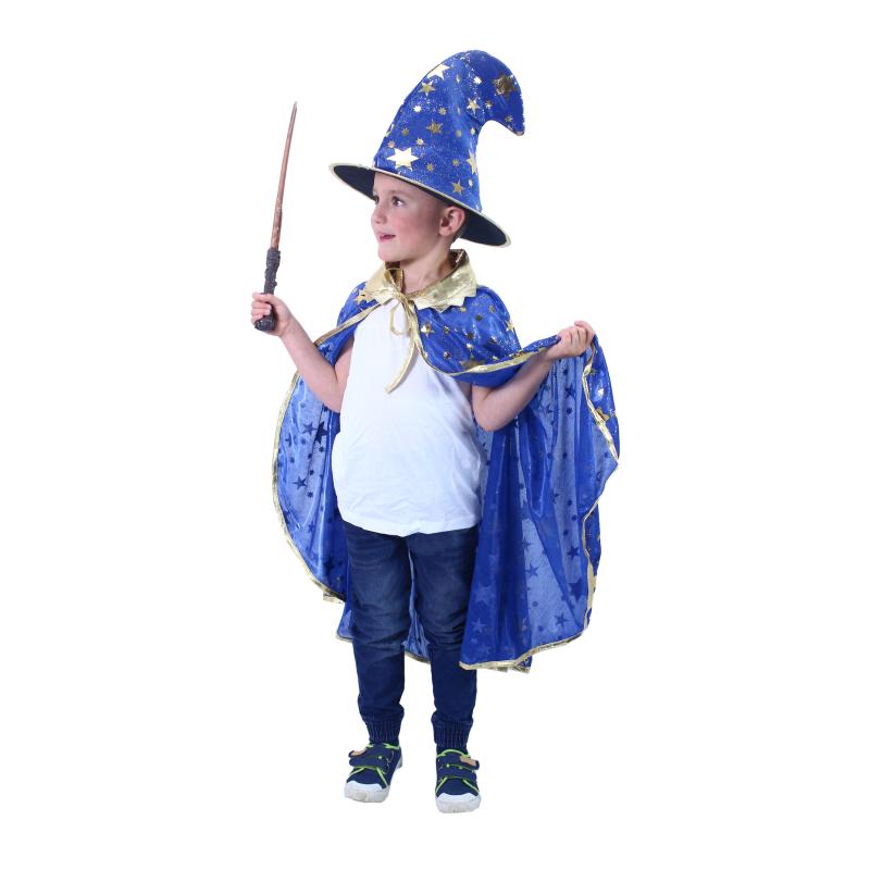 Detský plášť modrý s klobúkom
