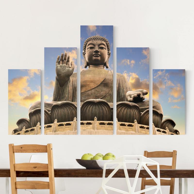 Päťdielny obraz Veľký Budha