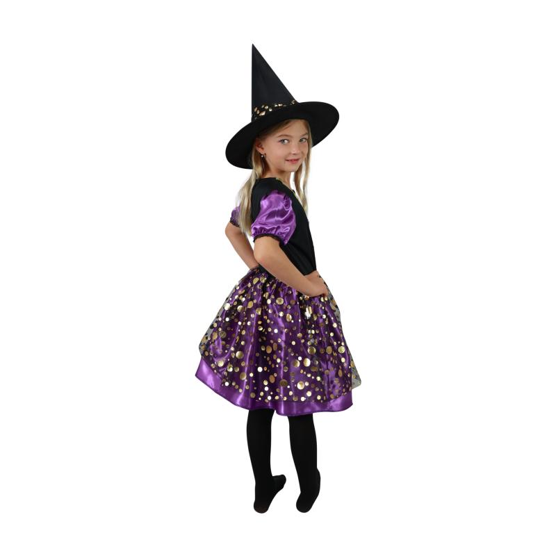Detský kostým čarodejnice fialovo-čierna (S) e-obal