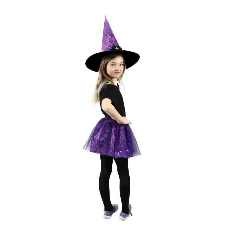 Detský kostým tutu sukne čarodejnice s klobúkom