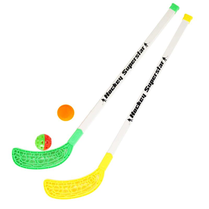 Hokejky florbalové s loptičkou a pukom 80 cm