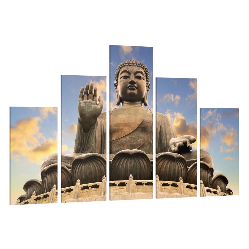 Päťdielny obraz Veľký Budha