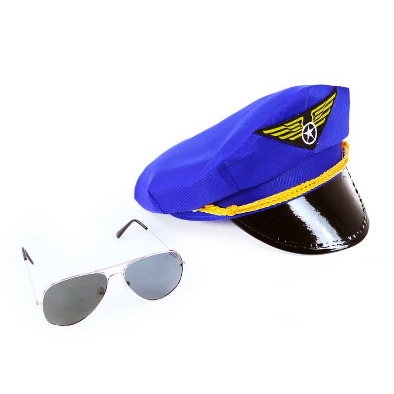 Sada čiapka pilot s okuliarmi pre dospelých