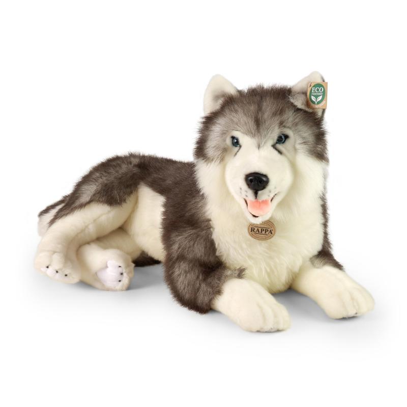 Plyšový pes husky ležiaci 60 cm ECO-FRIENDLY