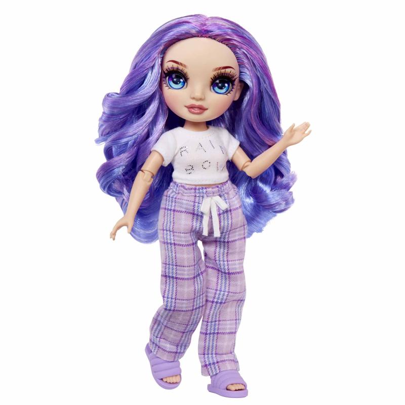 Rainbow High Junior Fashion bábika v pyžame - Violet Willow