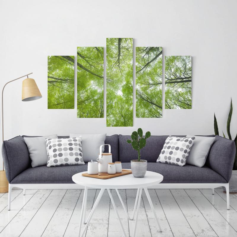 Päťdielny obraz Bukový les na Lindkogeli