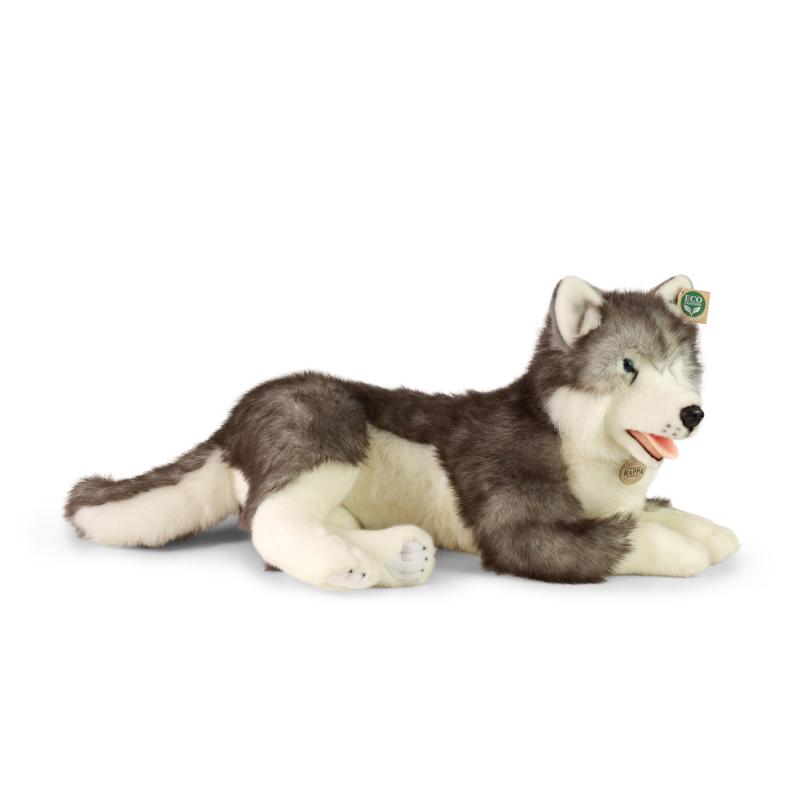 Plyšový pes husky ležiaci 60 cm ECO-FRIENDLY