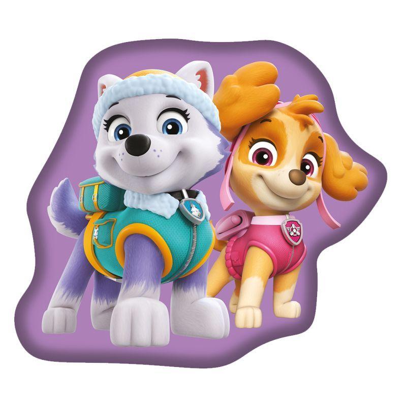 JERRY FABRICS Tvarovaný mikroplyšový vankúšik Paw Patrol Purple Polyester, 27x33 cm