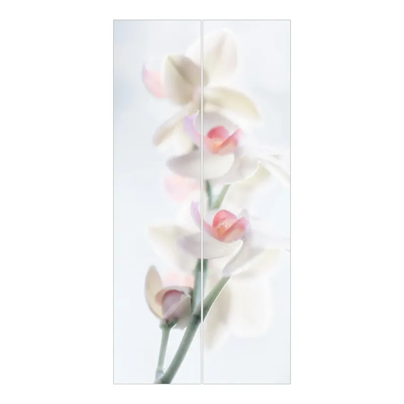 Súprava posuvnej záclony -Krehká orchidea -2 panely