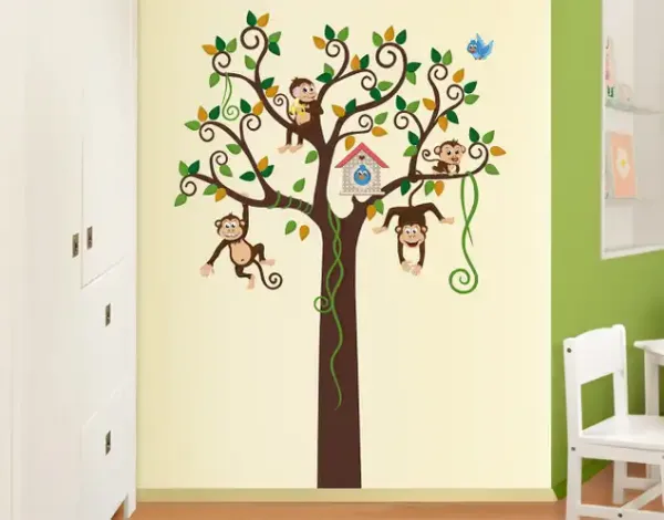 Samolepka na stenu Opičí strom