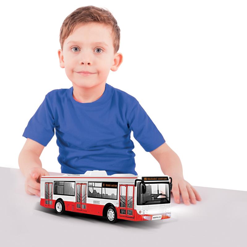 Autobus ktorý hlási zastávky česky 28 cm