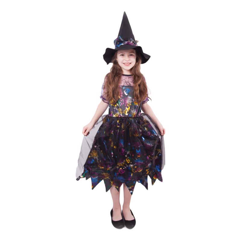 Detský kostým čarodejnica farebná (M) e-obal