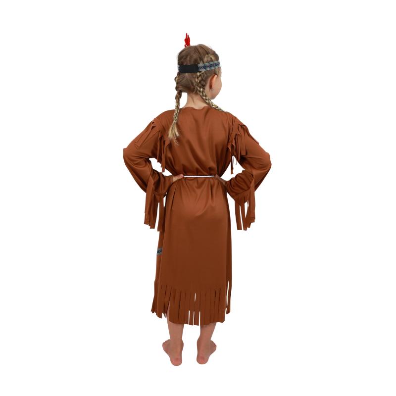 Detský kostým indiánka s čelenkou a perím (S)