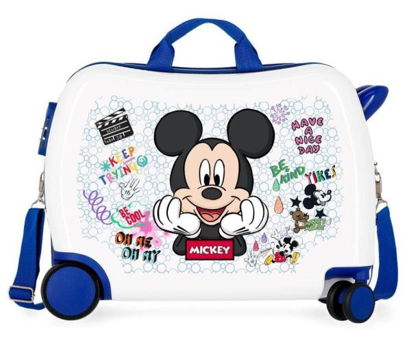 JOUMMABAGS Detský kufrík na kolieskach Mickey Be cool MAXI ABS plast, 50x38x20 cm, objem 34 l