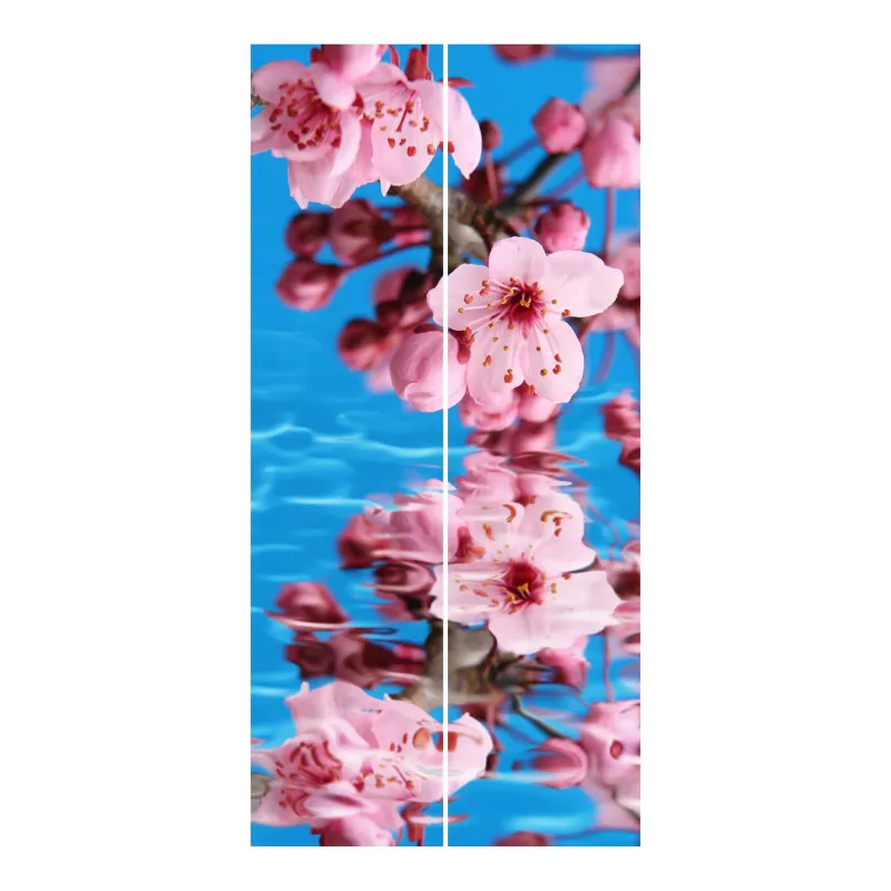 Súprava posuvnej záclony - Čerešňový kvet -2 panely