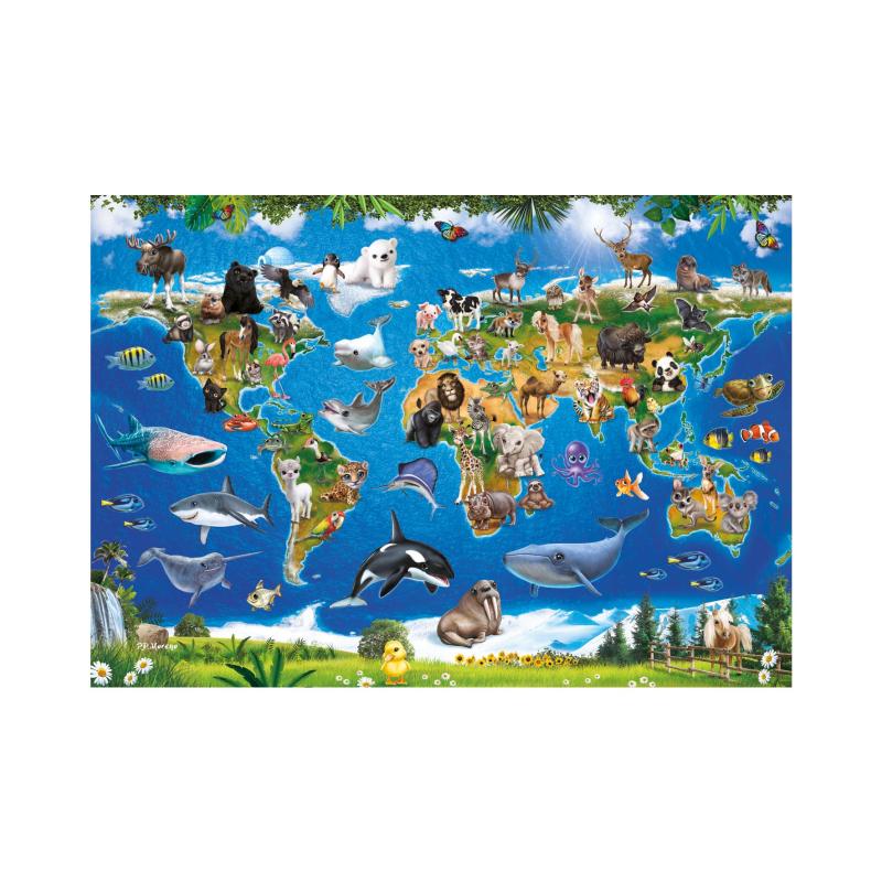 MAPA ZVIERAT 100 XL Puzzle