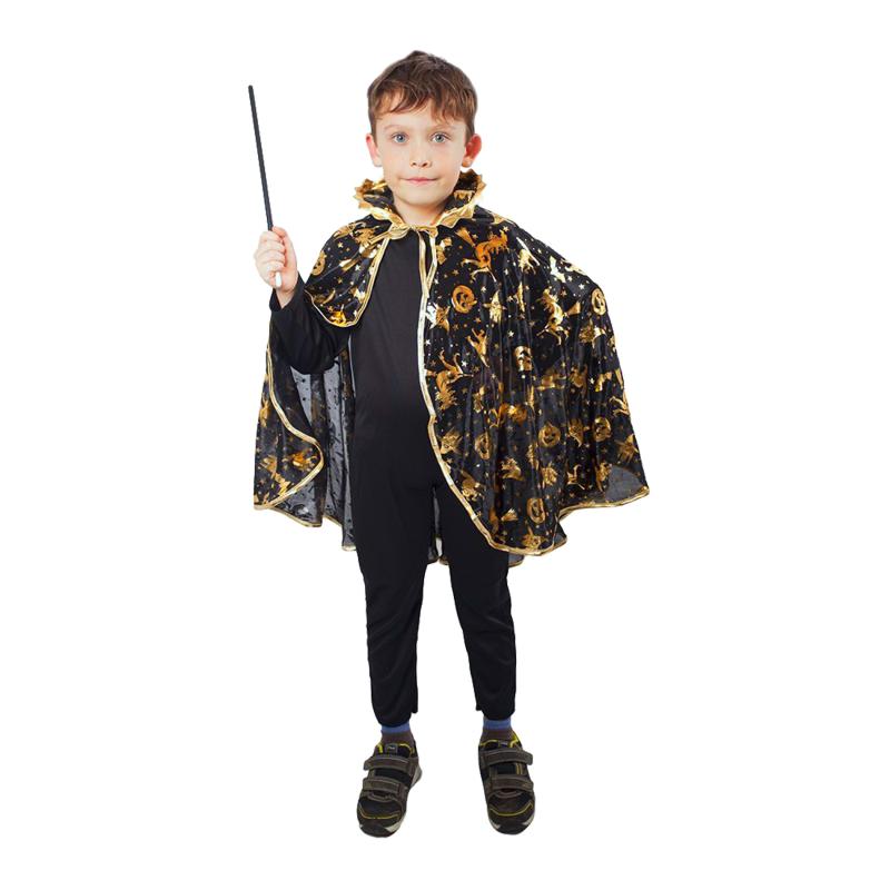 Detský plášť Čarodejník zlaty dekor