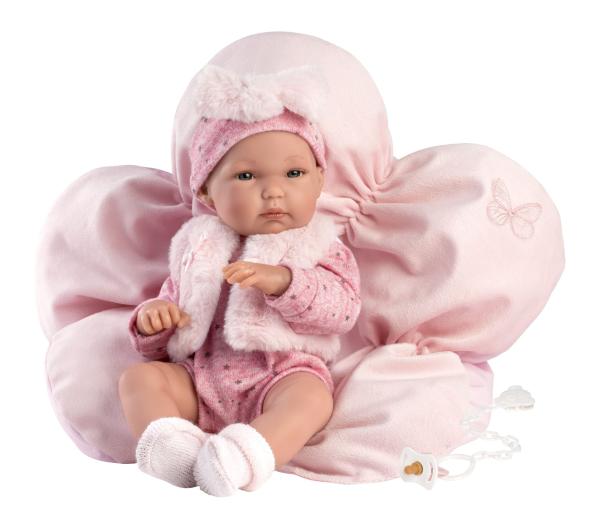 Llorens 63592 NEW BORN DIEVČATKO - realistická bábika bábätko s celovinylovým telom - 35 cm