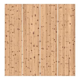 Súprava posuvnej záclony - Starožitné biele drevo  - 4 panely