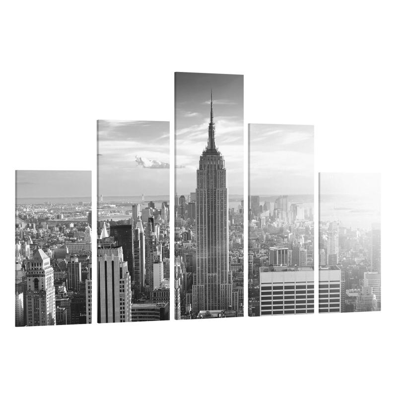 Päťdielny obraz Panoráma Manhattanu