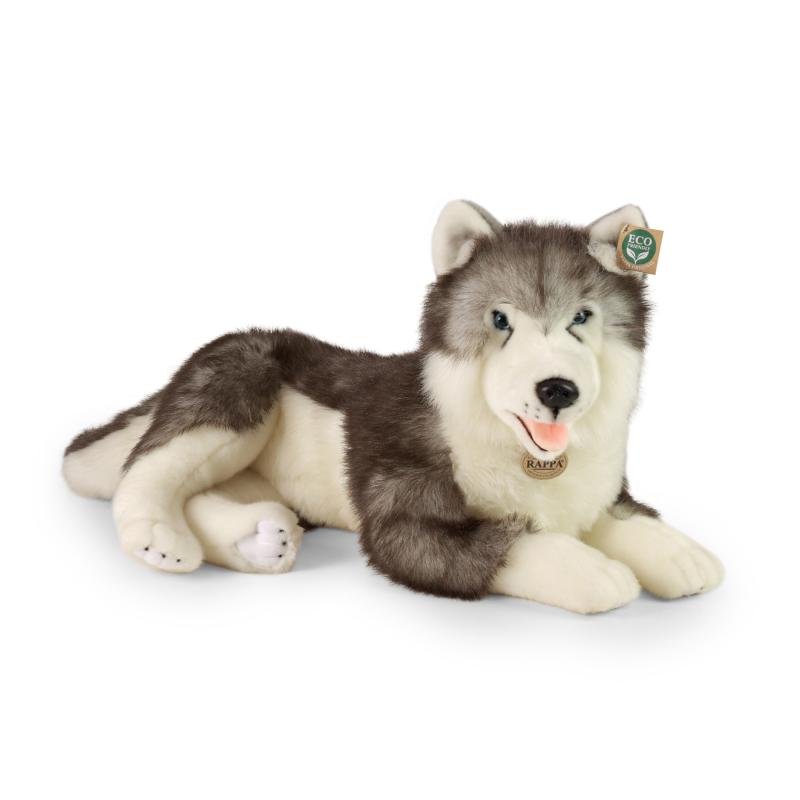 Plyšový pes husky ležiaci 60 cm ECO-FRIENDLY