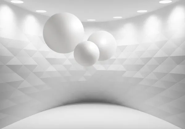 Tapeta 3D abstraction - white