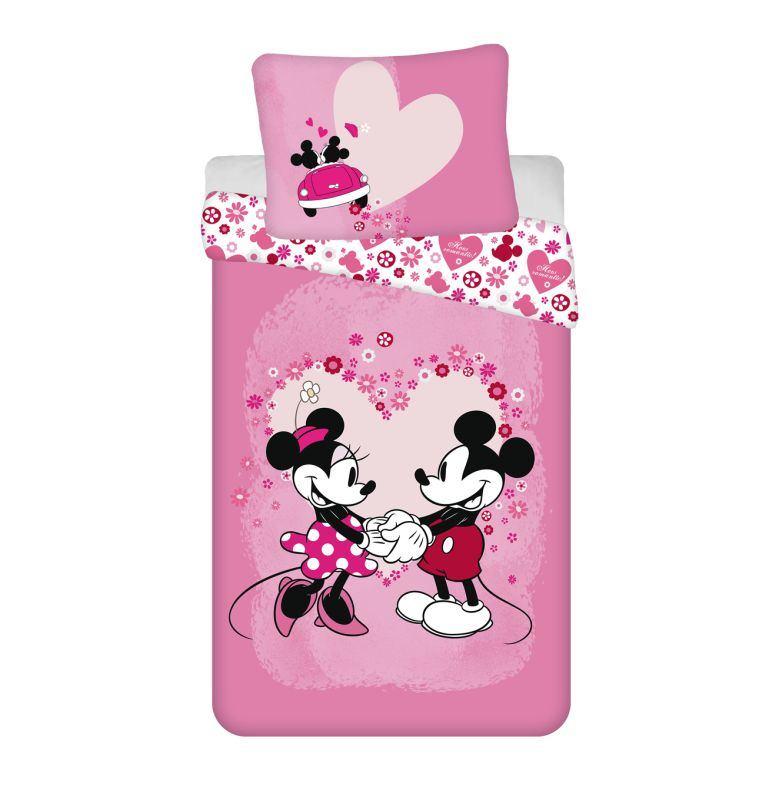 JERRY FABRICS Obliečky Mickey a Minnie Love micro Polyester - mikrovlákno, 140/200, 70/90 cm