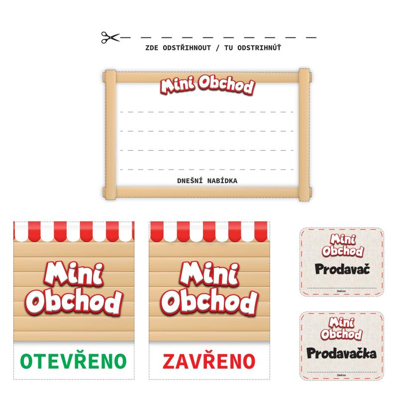 MINI OBCHOD - pokladňa CZ/SK s učením ako nakupovať - modrá