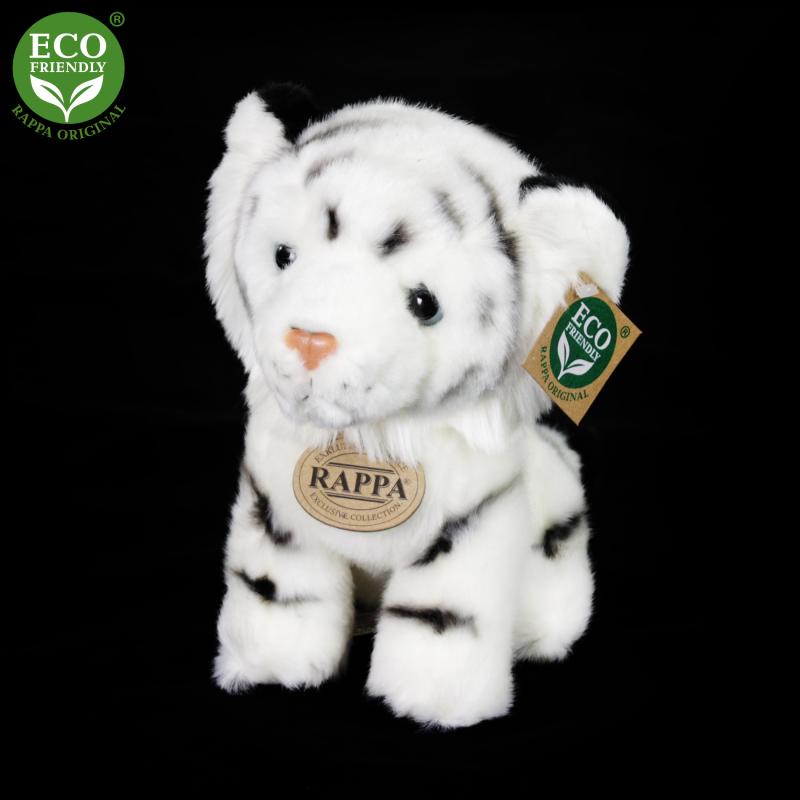 Plyšový tiger biely sediaci 18 cm ECO-FRIENDLY